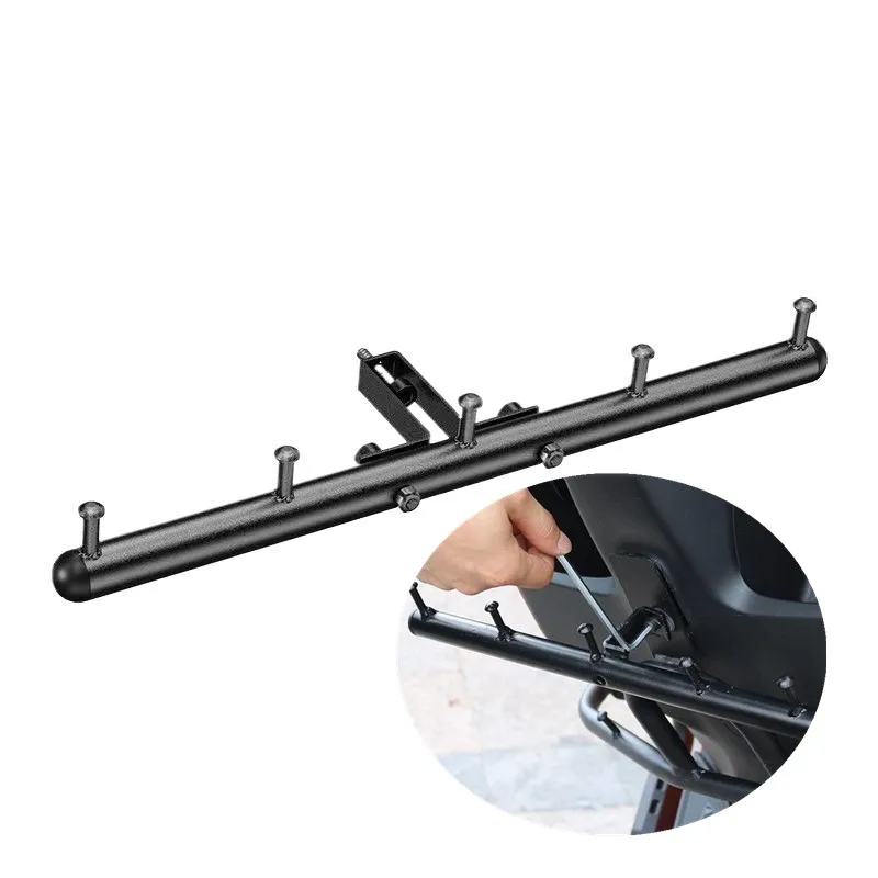 

1pc Cross Bar Hook For Electric Bikes With Multiple Easy Installation Metal Hooks Universal Multifunctional Motorcycle Part