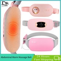 Electric Waist Massager Colic Menstrual Pain Relief Heating Vibrating Stomach Abdominal Warm Palace Belt For Women Dropshipping