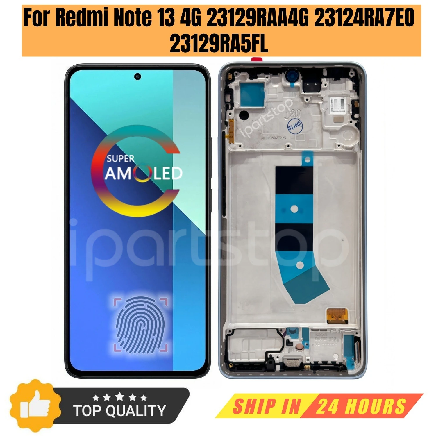 iParts Replacement New Display for Redmi Note 13 4G 23129RAA