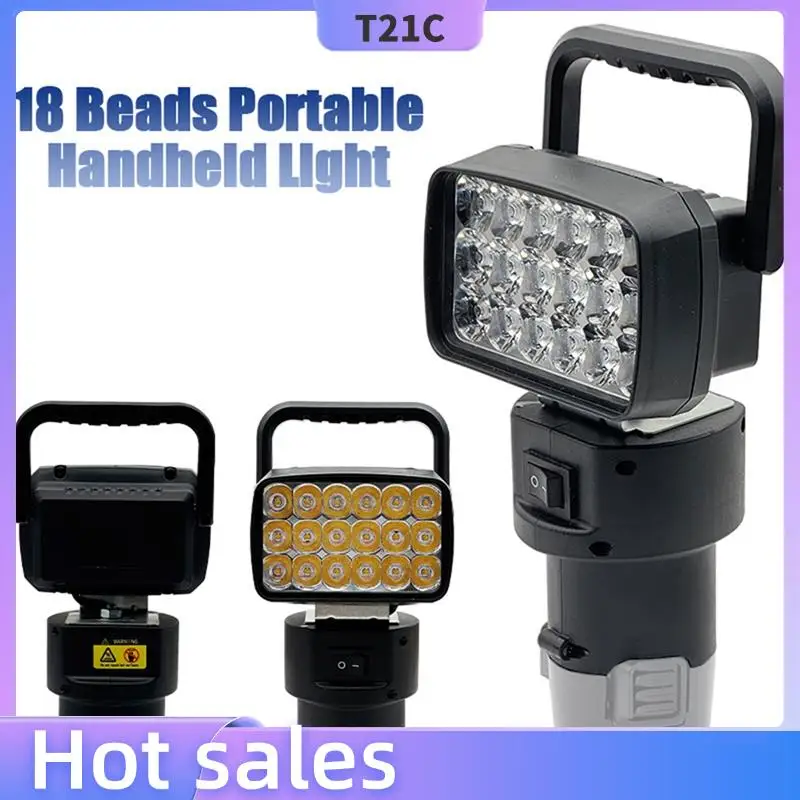 

T21C 18 Beads LED Working Light Spotlight Portable Handheld Lamp For Lomvum Deyun Fuge 12V BL1013B Lithium Battery