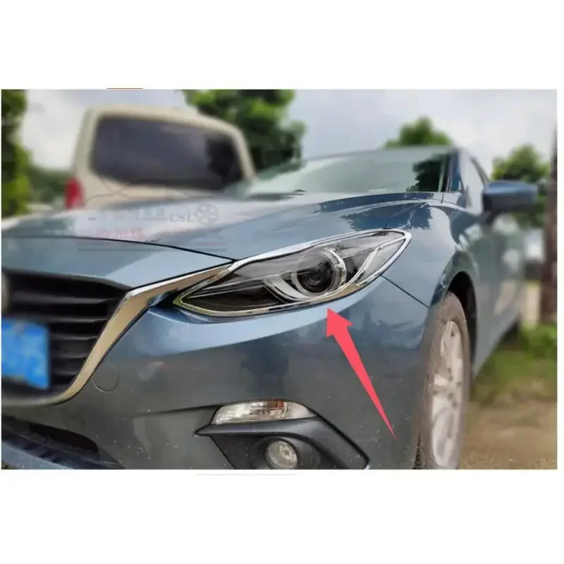 

Car Accessories For Mazda 3 Axela 2014 2015 2016 Front Trunk Headlight Tail Light Lamp Cover Trim
