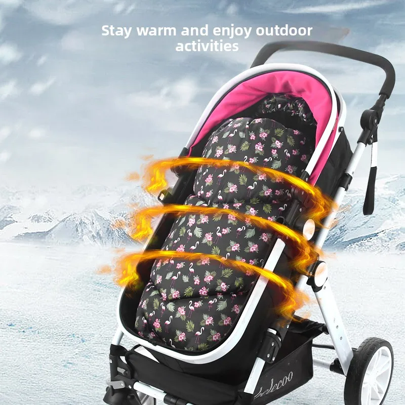 حقيبة Thiened Fce لعربة الأطفال Sp مقاومة للرياح في الهواء الطلق غطاء قدم دافئ للأطفال من Puair Accories Universal للأولاد و... #4