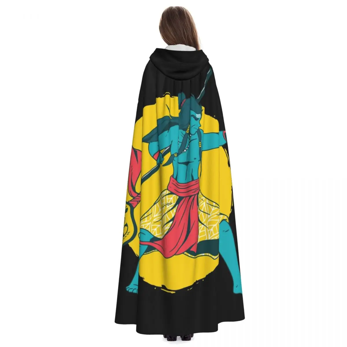 مهما شيفاراتري التمنيات مع الله شيفا ترايدنت عباءة طويلة مقنعين الساحرة زي تأثيري كيب هالوين مصاص دماء الكبار للجنسين