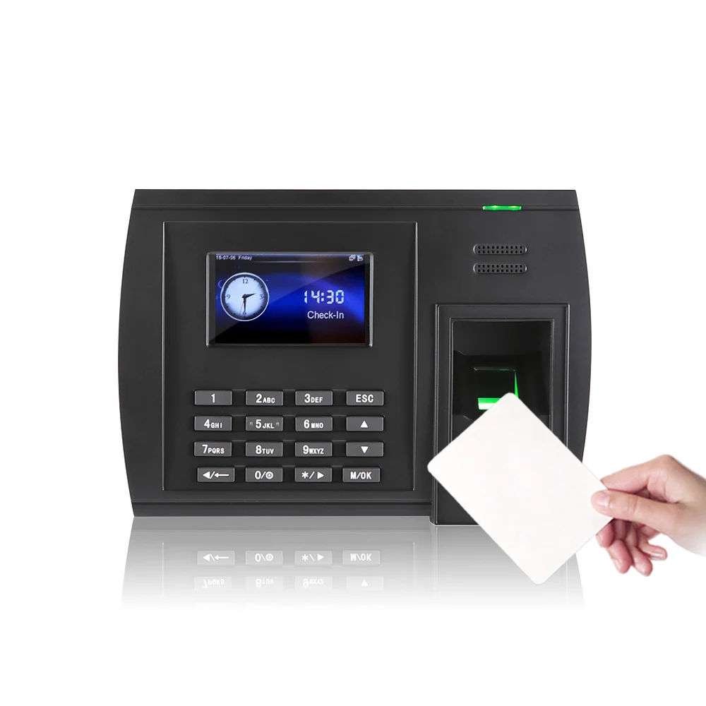 Biometric Time Clock Fingerprint Time Recorder with 2.8-inch TFT color screen