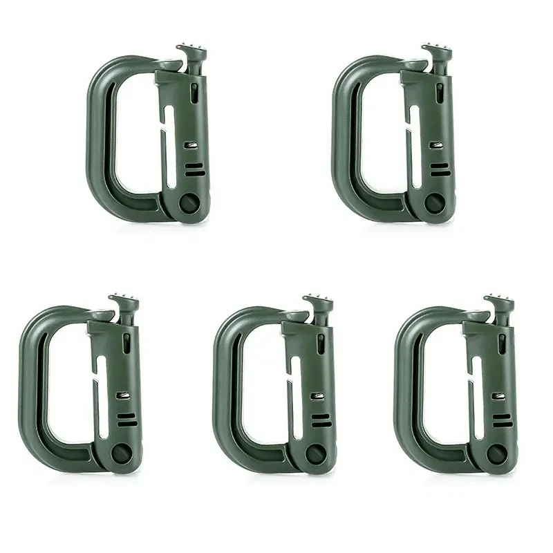 5Pcs Kunststoff D-Ring Taktische Karabiner Grimlock Lock Harte Haken Schnalle Clip Für Molle Gurtband Zubehör Rucksack/beutel/Tasche/Gürtel