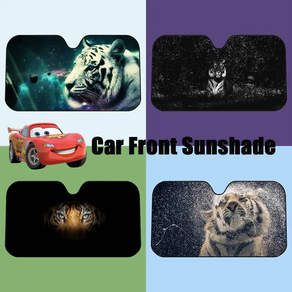 

Автомобильный солнцезащитный козырек Tiger, защита переднего лобового стекла, складной солнцезащитный козырек, устойчивый к ультрафиолетовому излучению, автомобильные аксессуары