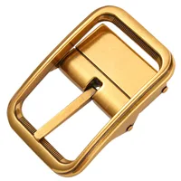 Hebilla cuadrada vintage dorada para hombre, hebilla clásica, accesorio informal para cinturón de negocios, 3,3 cm