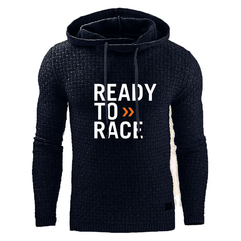 2024 Autumn Men Sweatshirt Ready To Race Enduro Cross Motocross Bitumen Bike Tracksuit Plaid Pullover Hoodie Streetwear Tops