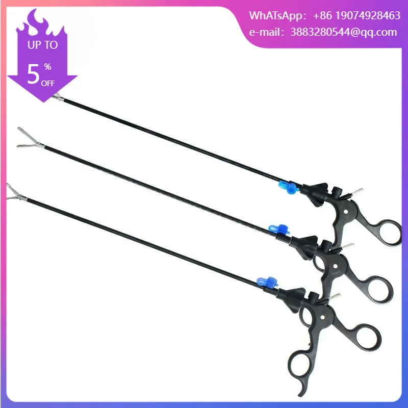 High Quality HZKS Manual Laparoscopic Grasper Surgical Instrument Set 5mm & 3mm Laparoscopic Equipment Clamp Type