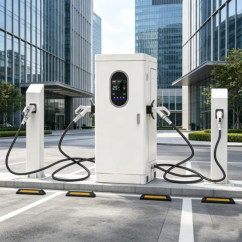 DC Fast Charging Station 60KW CCS2 Port Heat Dissipation System Highway Rest Area Rapid EV Charging Solution for Travel Vehicles