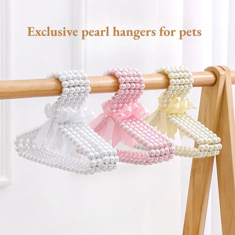 Cintre en Plastique con Nministériels d de Perle pour Vêtements d'Animaux de Compagnie, Accessoire para Chien y Chat