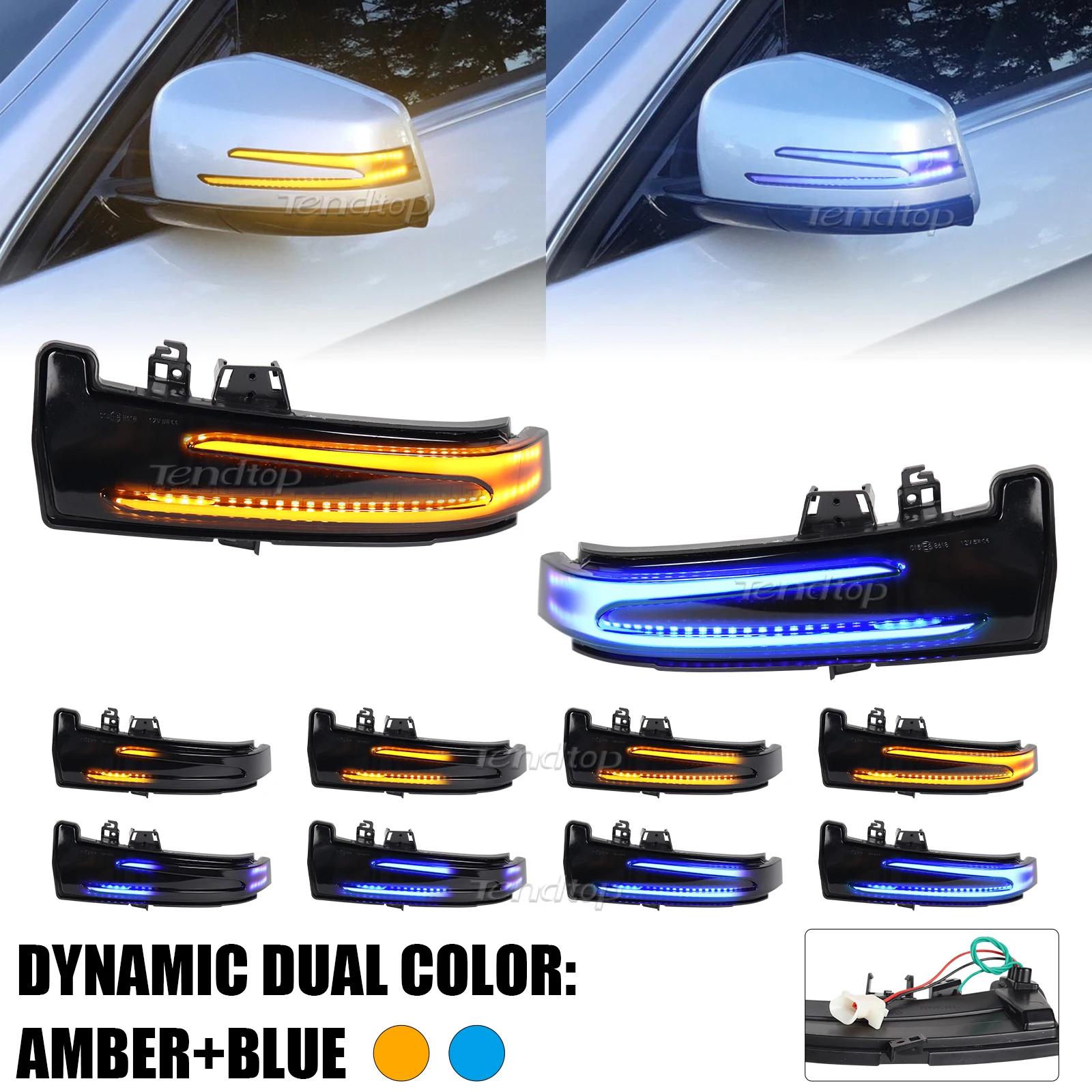 Side Wing Dynamic Turn Signal Light Rearview Mirror Indicator For Mercedes Benz W176 W246 W212 W204 CLA C117 GLA GLK W221 W218