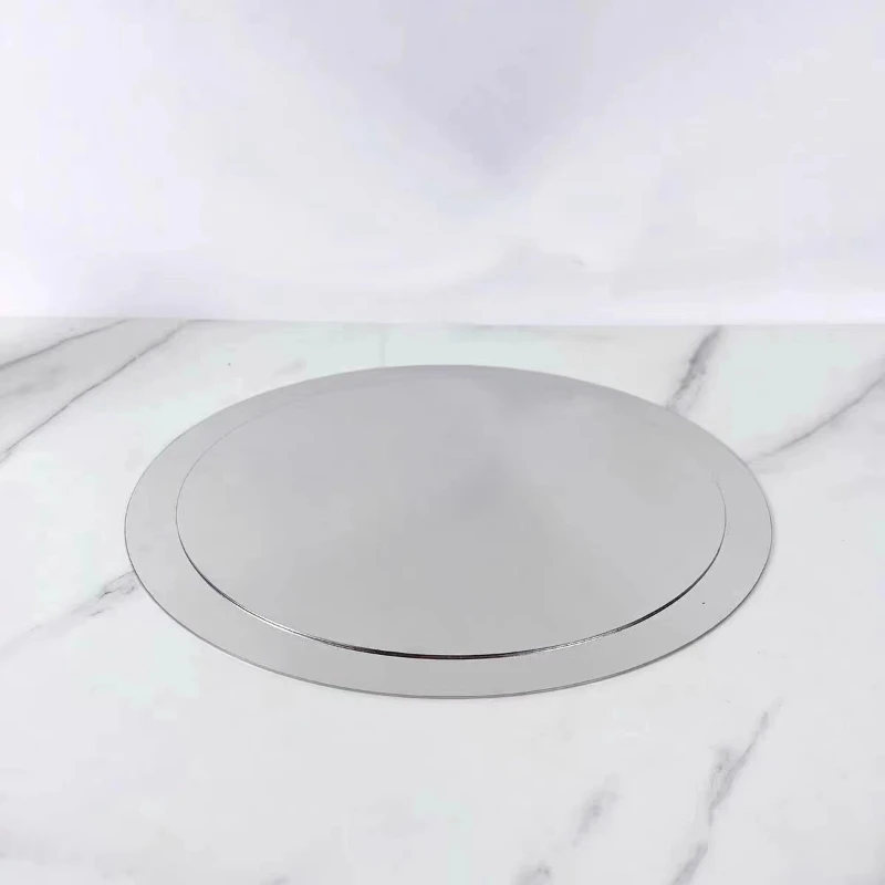 Nordic Stainless Steel Mirror Tray Luxury Living Room Tea Table Entryway Display Organizer Elegant