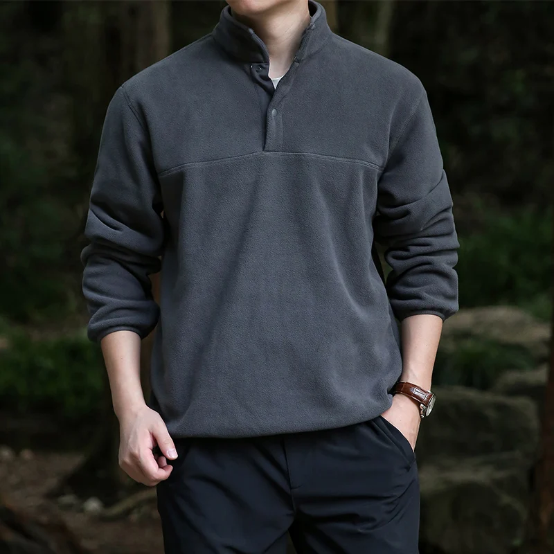 

2025 Korean Loose Men Sweatshirts Spring Autumn New Casual Sweatshirts Fashion Brand Stand Collar Windproof Clothes High Quality