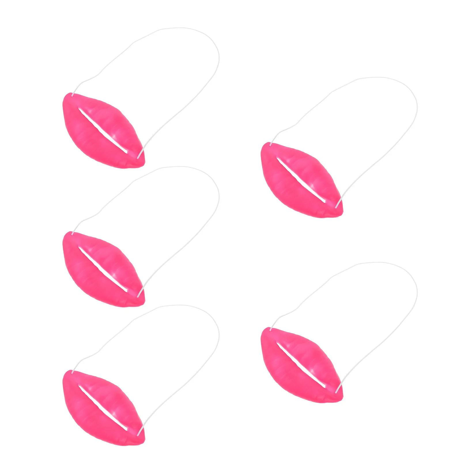 

5pcs Sausage Mouth Props Funny Lips Cosplay Masks Soft Pvc Reusable Party Costume Accessories For Anime Christmas Photo Booth