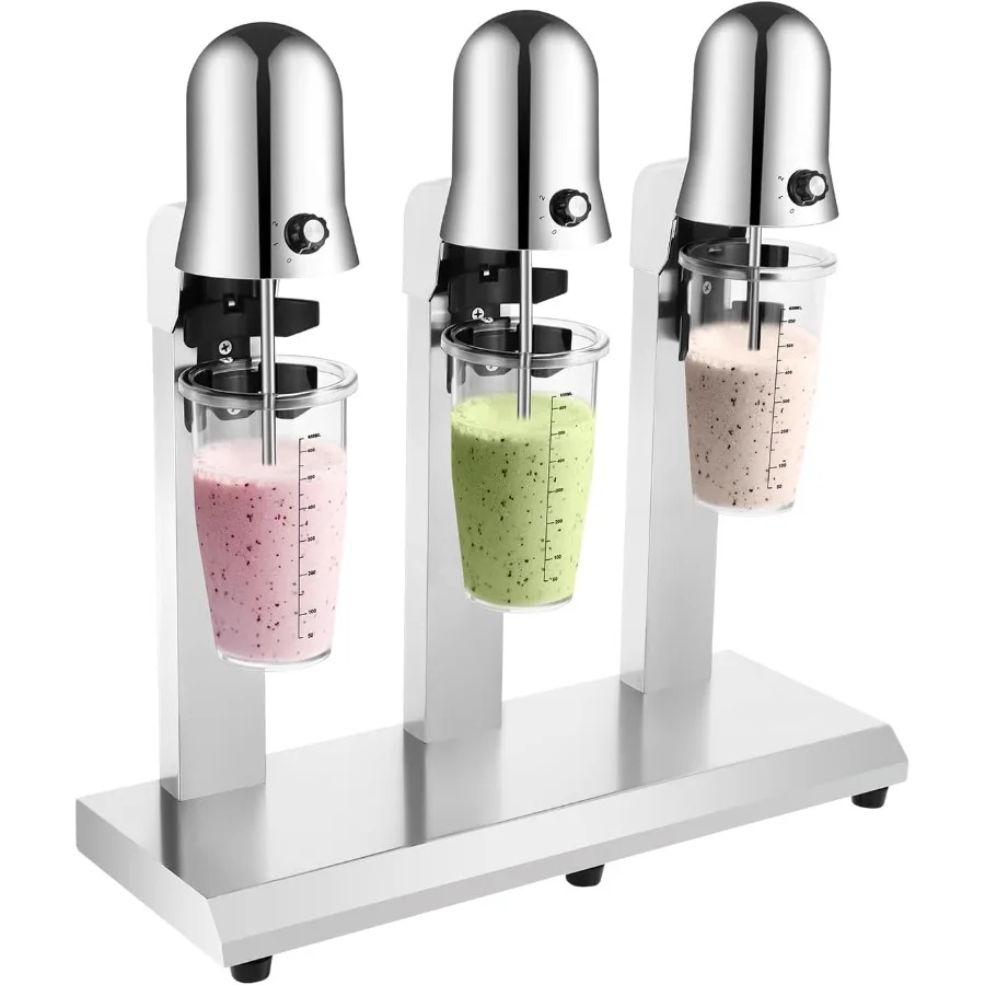 Electric Milkshake Maker Machine Stainless Steel Milk Blender for Commercial Use Single Head Malt Blender with High-Speed Drink