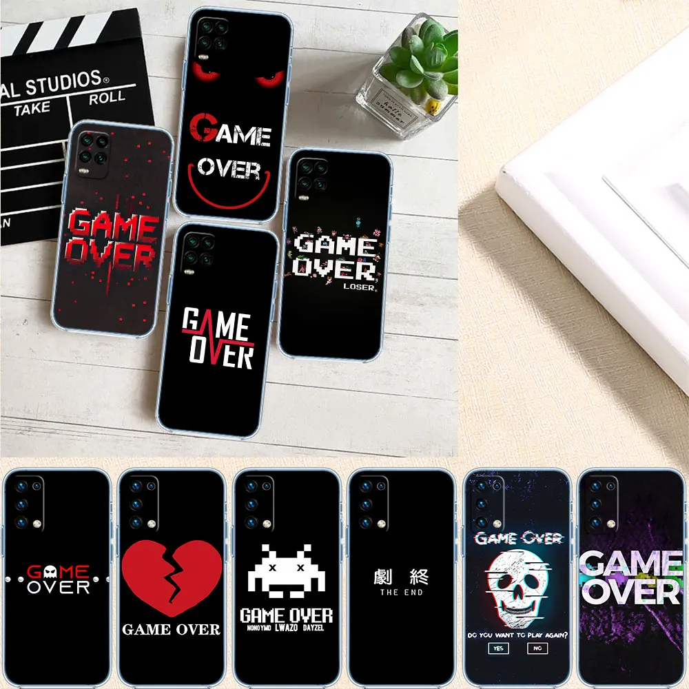 Funda Transparente para Teléfono DK20 Game Over Soft Shell para Motorola Moto G7 G8 G9 G84 G85 G73 G24 G15 Z2 Play Power Plus