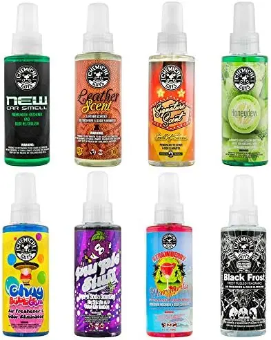 

Chemical Guys Scent-Sational Air Freshener Sample Kit – 8-Pack for Car, Home, Office (4 fl oz)