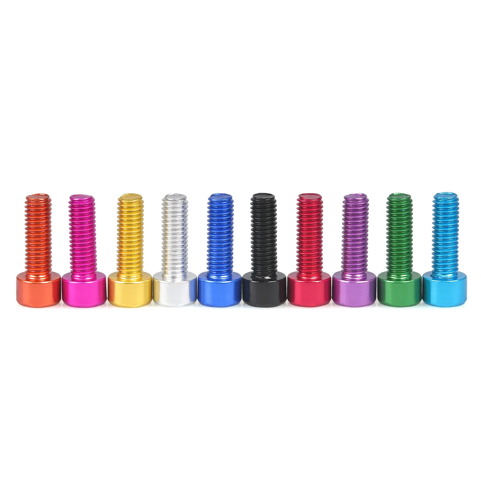 M6 x 8-40 Color Aluminum Alloy Cup Head Bolts, Extended Hex Socket, Ultra Light Metal Cylindrical Head Screws for RC Model