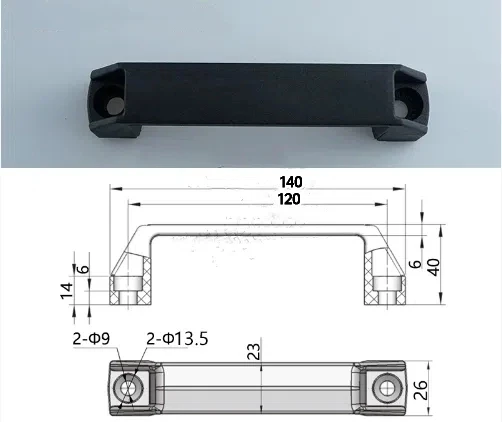 1 Buah Pegangan Tarik Kabinet Pegangan Furnitur Kenop Laci Pegangan Kabinet Industri Plastik Hitam Kenop Lemari Pakaian Perangkat Keras