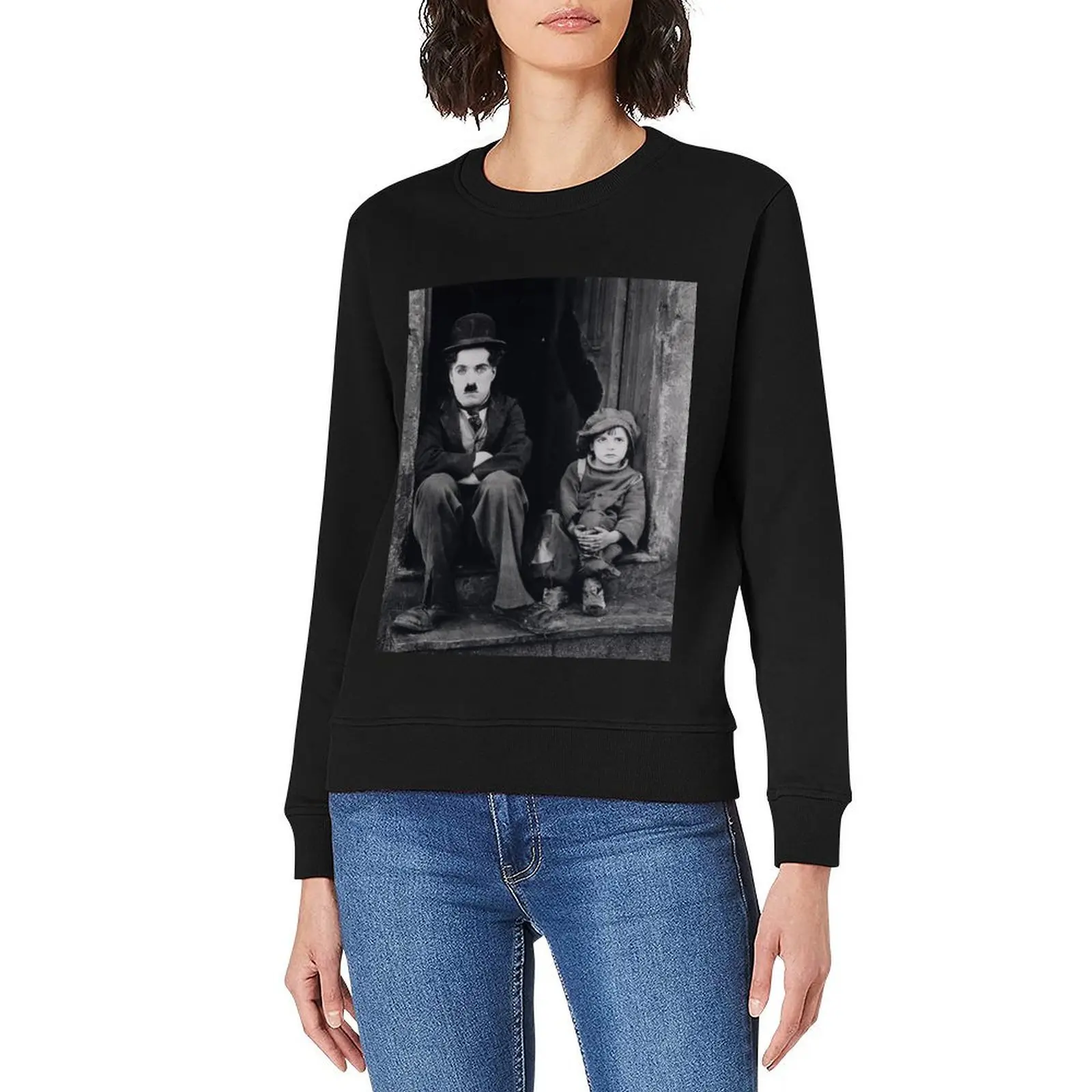 Charlie Chaplin - The Kid Pullover men's clothes korean style clothes men clothes new sweatshirts