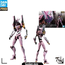 In stock Bandai original box Rg 1/144 Evangelion Unit-08 Alpha Eva 08 Illustrious Anime Assembled Action Figure Kids Toys