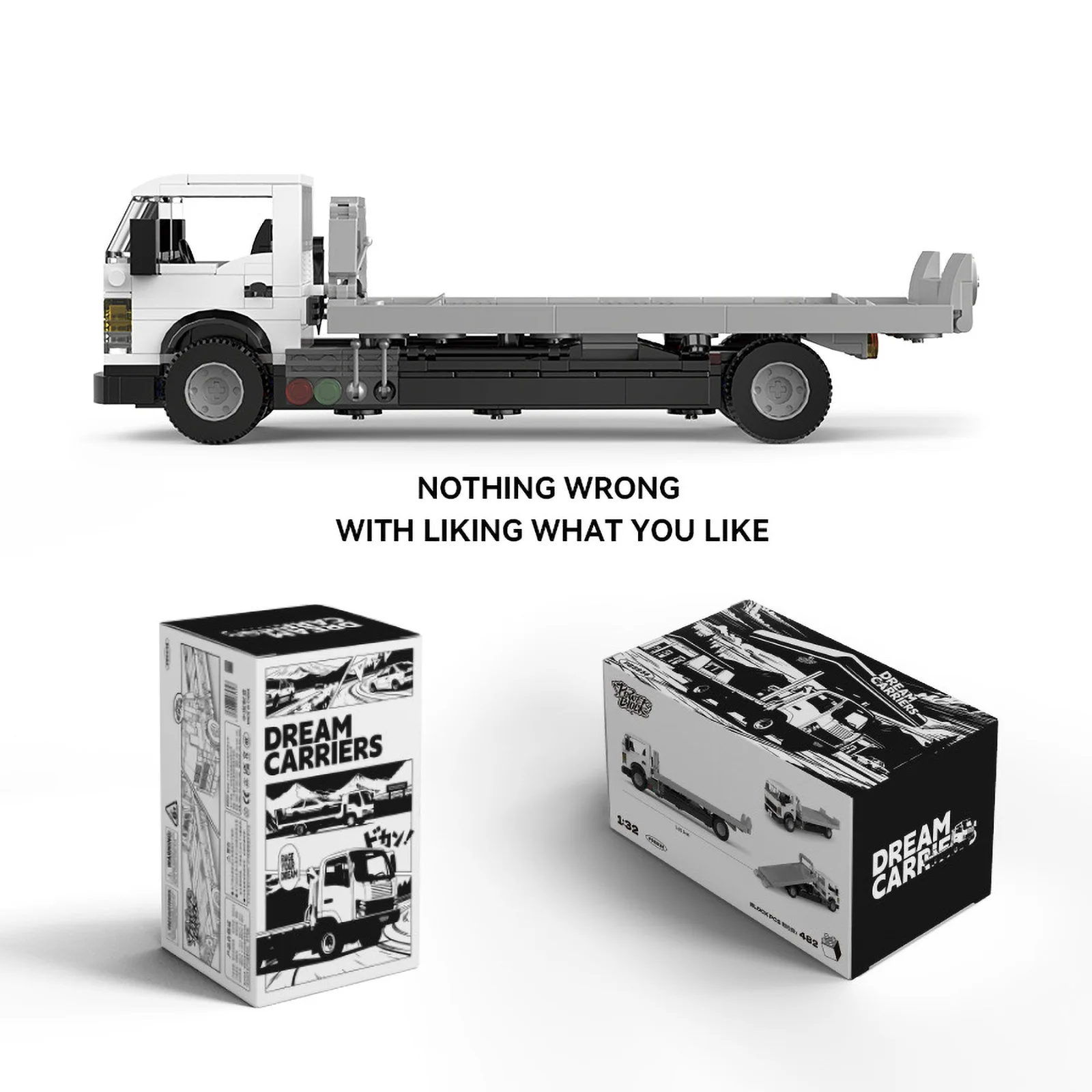 PB8836 شاحنات مسطحة نموذج سيارة 482 قطعة اللبنات الطوب مجموعة السيارات MOC التقنية لتقوم بها بنفسك لعبة صغيرة بيليه لغز مجموعة صناديق