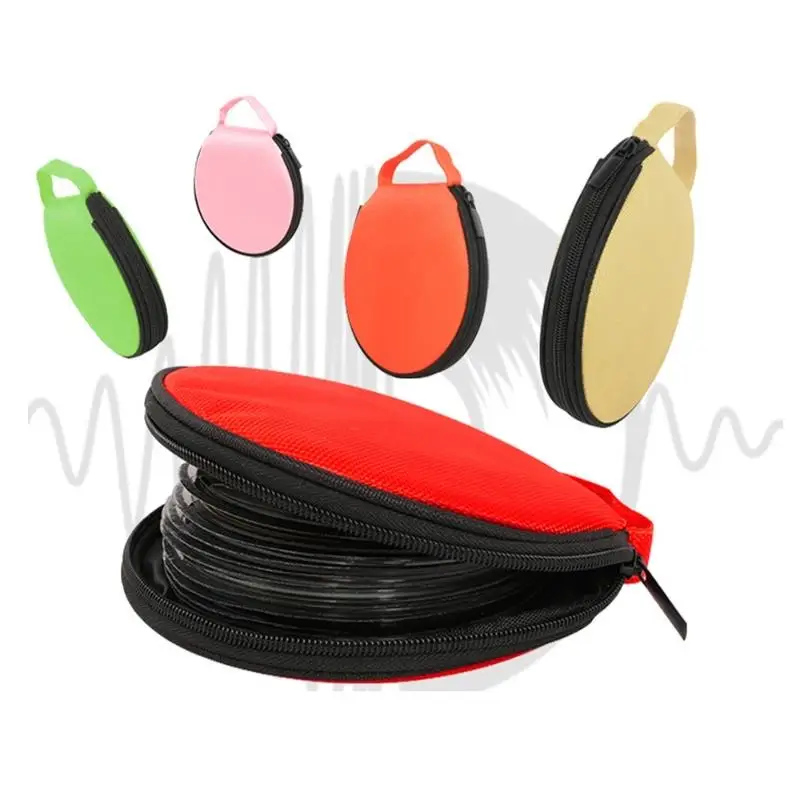 Portable CD DVD Storage Case 20 Capacity Round Oxford Cloth Dual Use Holder Space Saving Disc Organizer for Small Apartment