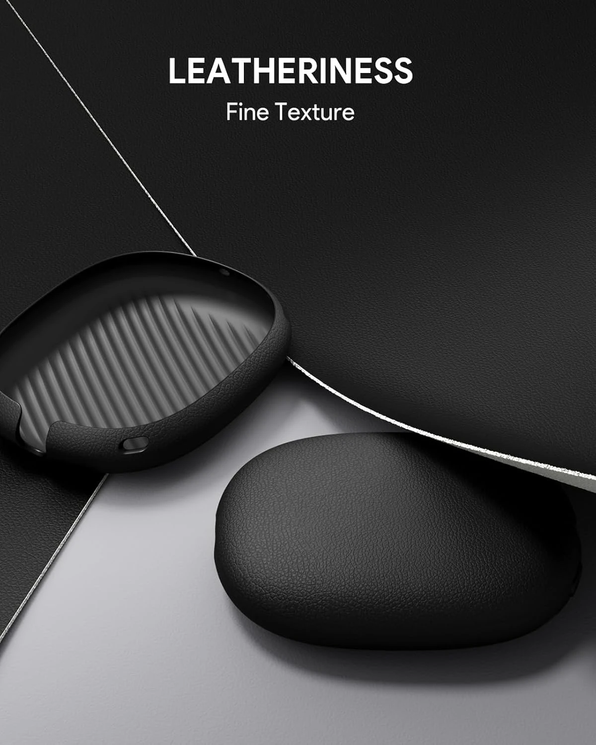 PU+TPU Hybrid Ear Cups for Apple AirPods Max - Ultra-Lightweight 360° Shockproof Cover with Anti-Slip Design & Precision Cutouts