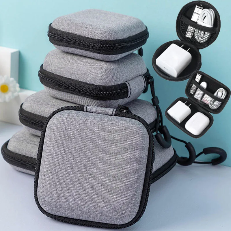 EVA Storage Case Headphone Carrying Case Cable Organizer Box Portable Hard Drive Pouch Bluetooth Earphone Case