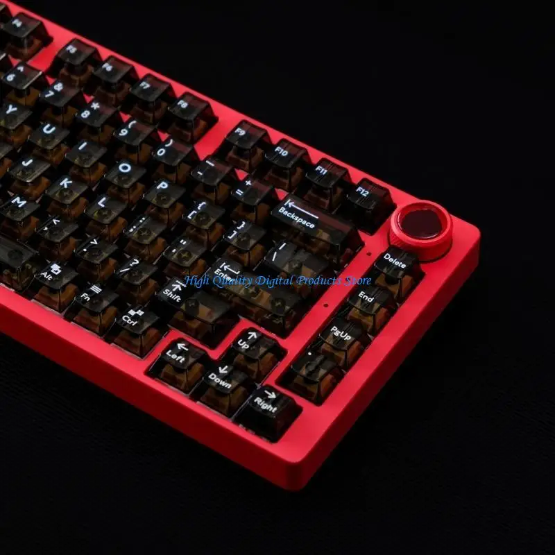 U2JE 114Keys Full Set Customized PC Full Transparents Keycap Backlits KeyCaps for Gamer