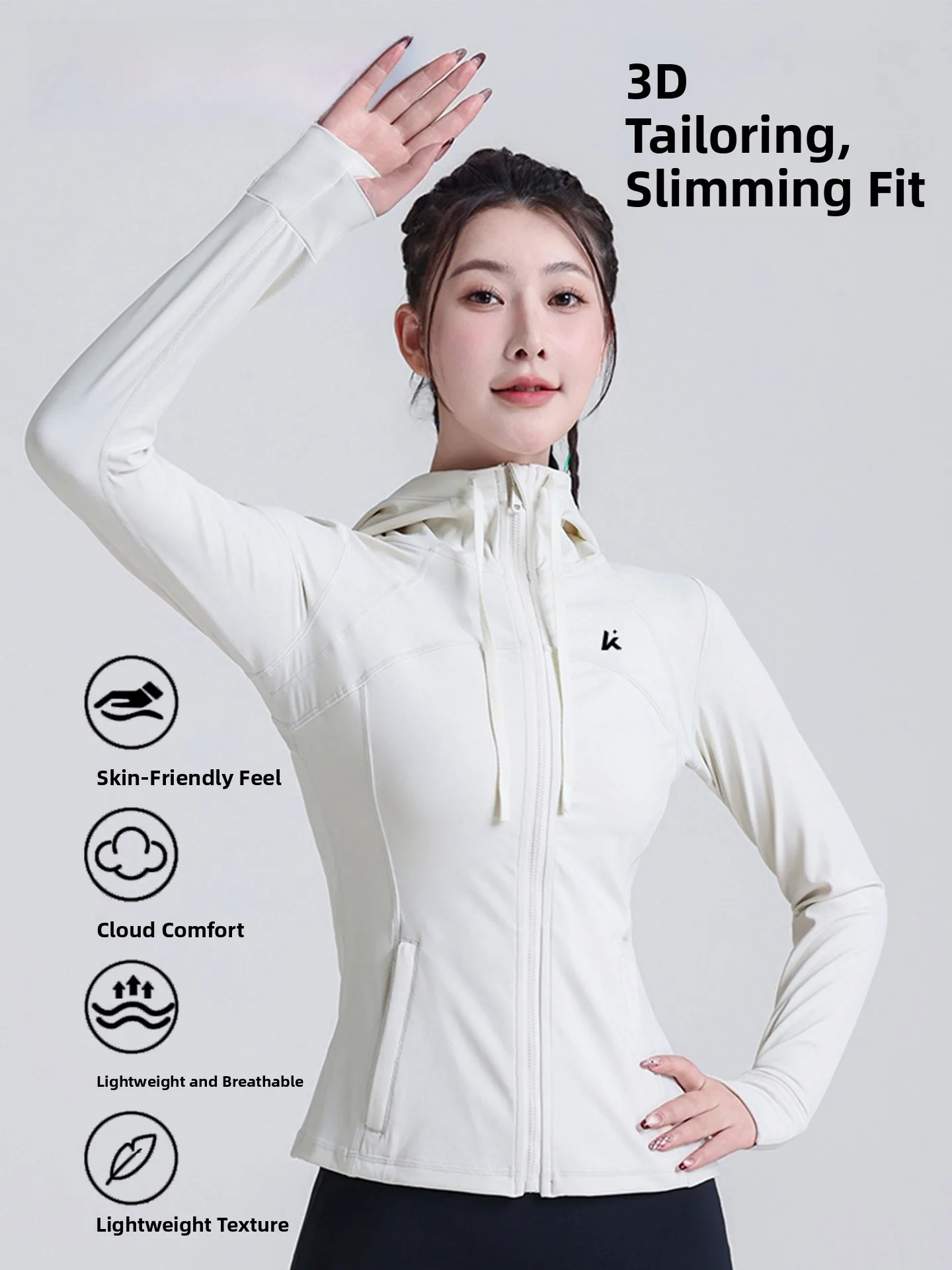   レディースヨガウェア ロングスリーブ アウトドアフィットネス ランニング オープンカーディガン ジャケット 秋冬 スタイリッシュな...