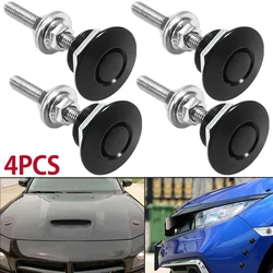 4Pcs Quick Latch Hood Pins Lock 1.25 inch Universal Quick Release Fasteners Lock Aluminum Alloy Car Bumper Hood Pin Bonnet Lock