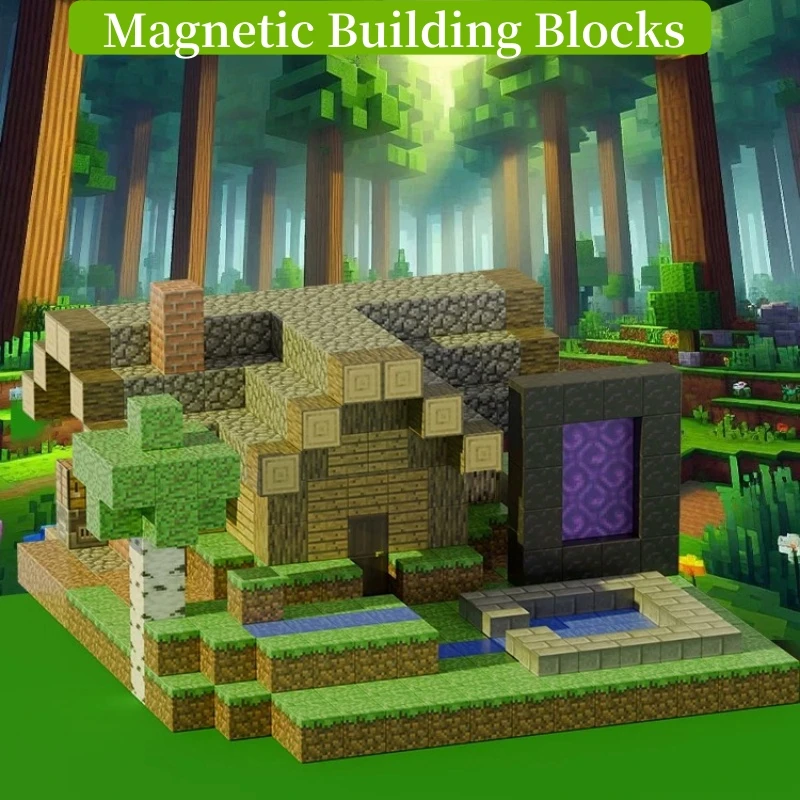 Creative Magnetic Building Block Bricks My Famous Scene World Architectural Set DIY Model Kids Toy Christmas Gifts for Boy Girls