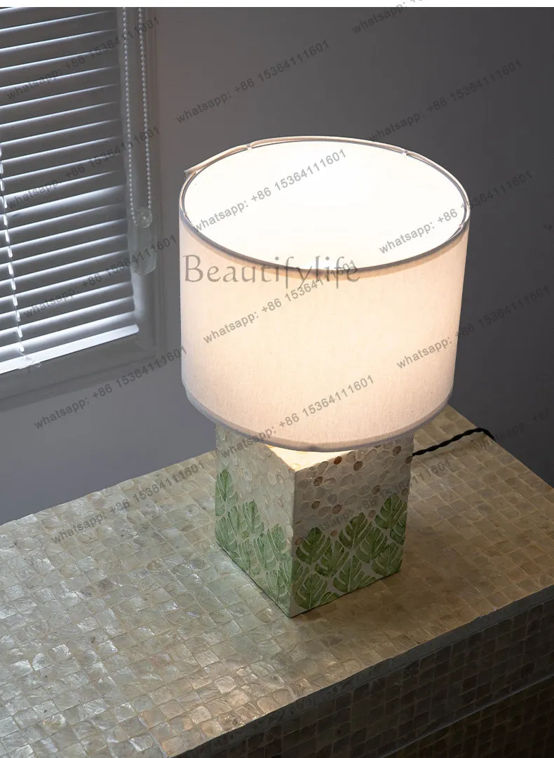 Creative natural shell luminous high-end living room bedroom light luxury retro decorative ornament