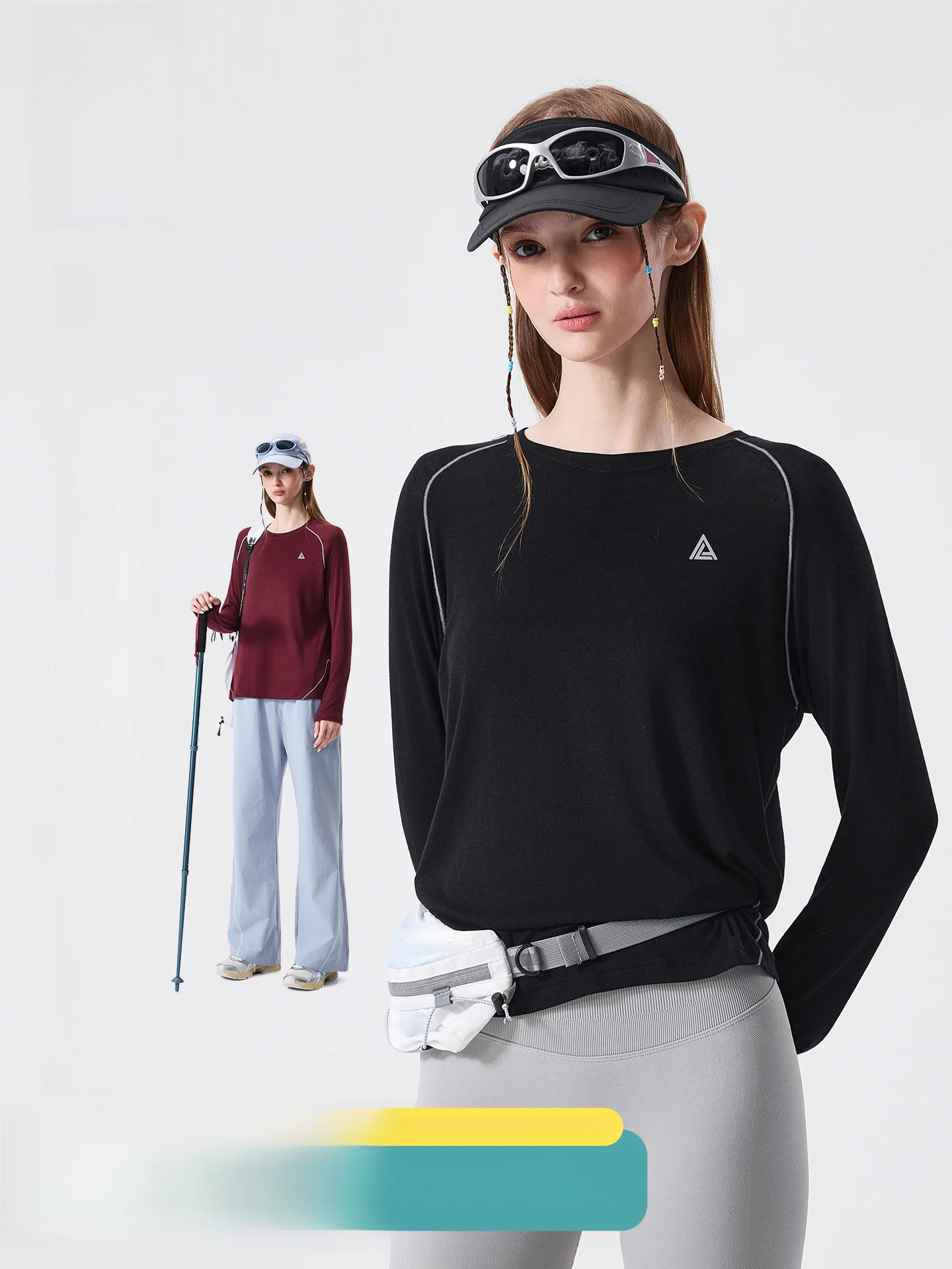 LAZY DAY Mеринос Wool Quick Dry Long Sleeve T-Shirt Women's Håsf Line Outdoor Climbing Hiking Sports Clothes Regular Fit