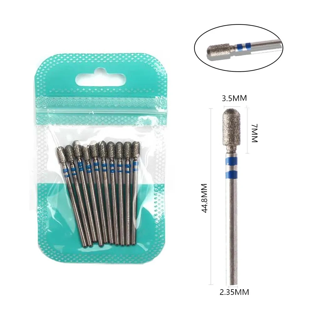 10 stücke Diamant Fräser Nagel Bohrer Set Für Maniküre Zubehör Pediküre Elektrische Maschine Nagel Bit Pinsel Grat Werkzeuge