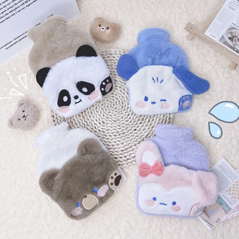 Creative Plush Cartoon Hot Water Bottle Cold-Proof Soft Water-filled Hot Water Bottle Cute Exquisite Pocket Hot Water Bag Home