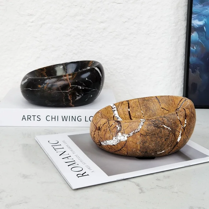 Light Luxury Marble Ornament, Elegant Entryway Decor for Living Room, Showroom Coffee Table Art Piece, Housewarming Gift