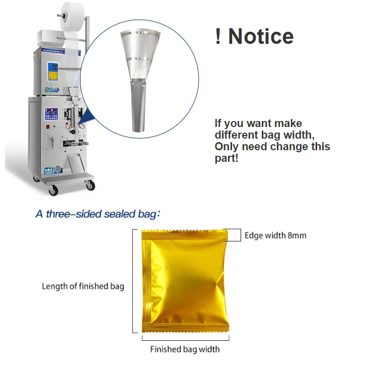 High-Accuracy Automatic Filling Sealing Rice Sugar Packing Machine for Film/Cartons Big Food Grain Beans Powder Spices Dried