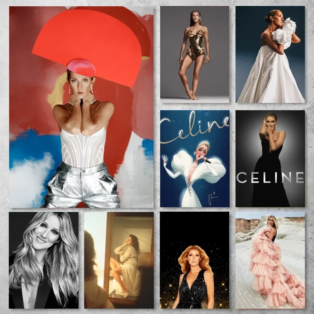 Celine Dion Singer Poster Gallery Prints Painting Wall Canvas Pictures Living Room Sticker Small