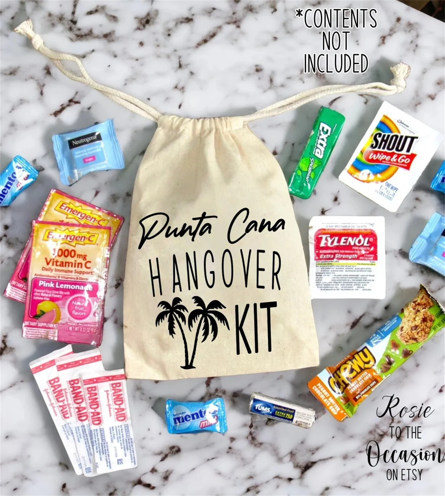 Kit de punta Cana de 25 piezas, kit de despedida de soltera, despedida de soltera de punta Cana, viaje de niñas de punta Cana, kit de República Dominicana, bolsa de fiesta