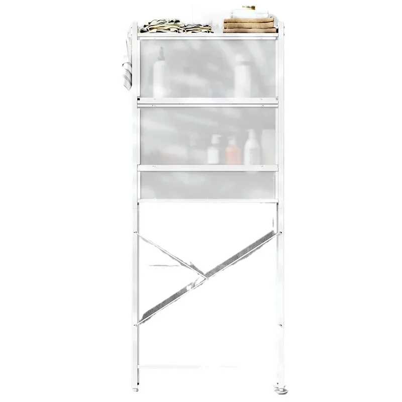 Roller washing machine with door above toilet Locker toilet Bathroom storage rack