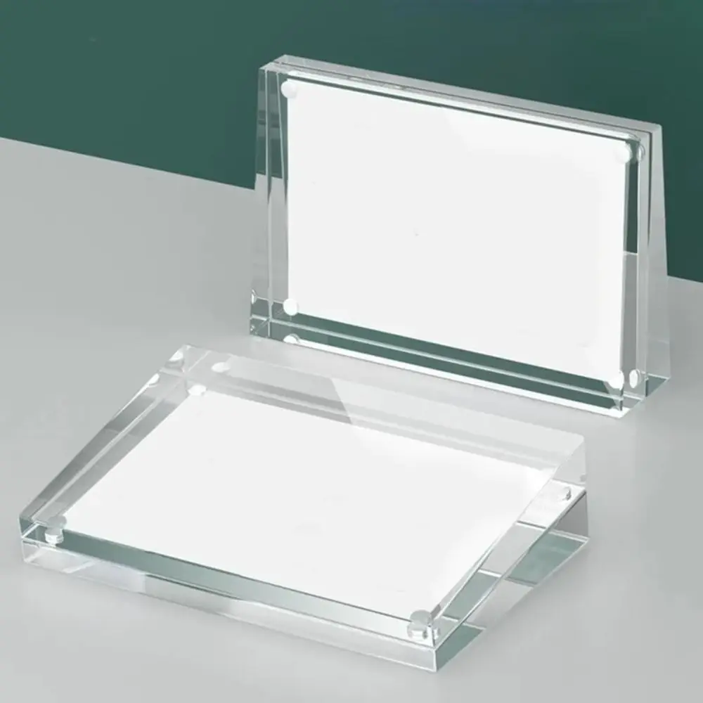 

Stylish Acrylic Display Stand Slant Clear Sign Holder Universal Picture Frame Home Decor