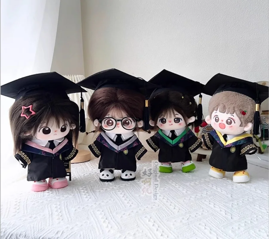 

Только одежда 10/15/20/40 см, хлопковая кукольная одежда, выпускной сезон колледжа, комплект одежды для шести научных бакалавриков без куклы