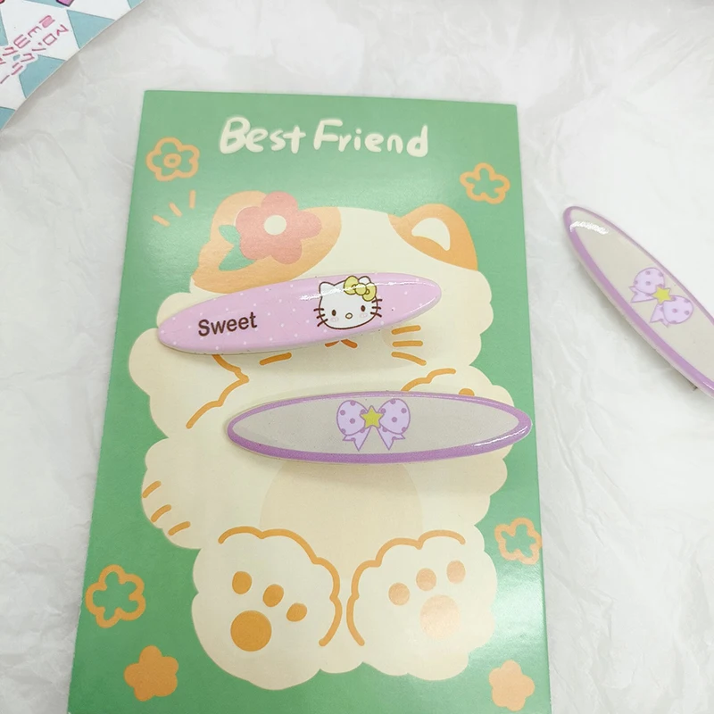 1PC Ragazza Del Fumetto Arco KT Gatto Frangia Laterale Clip Copricapi Kawaii Sanrio Hello Kitty Forcelle Accessori Per Capelli Svegli Regali di Festa