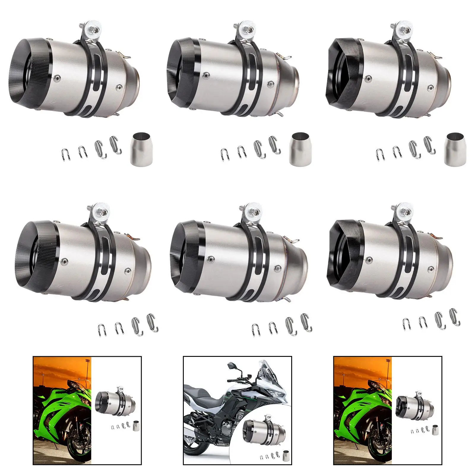 

Exhaust Pipe DIY Accessory Sturdy Assembling Tailpipe for Kawasaki ZX6R