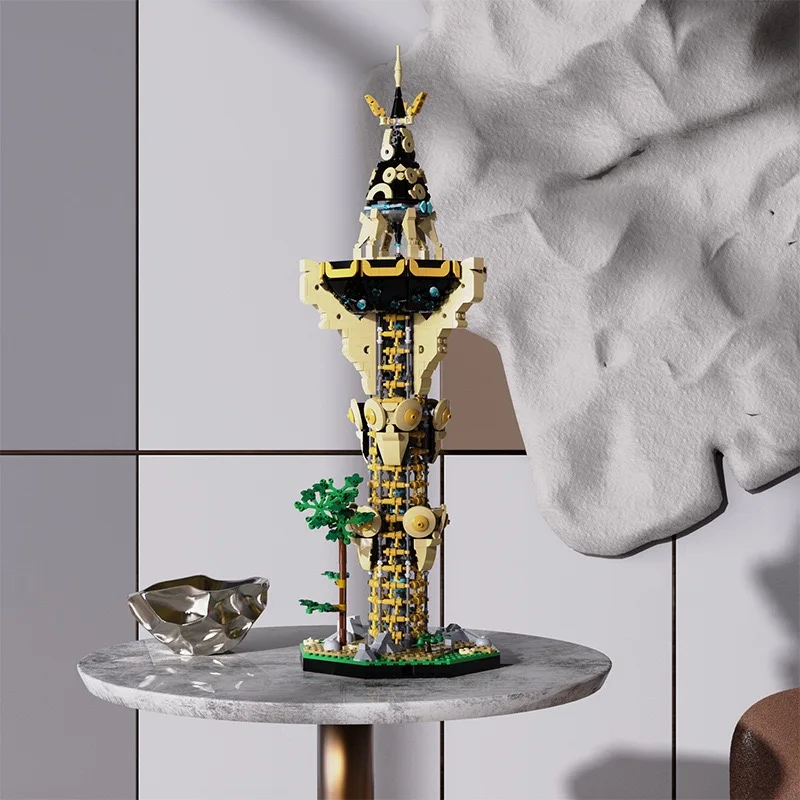 MOC Zeldaed Serie Sheikah Toren Huis Bouwstenen Model Set Game Kingdom Castle Architectuur Bricks Monteren Speelgoed Kid Geschenken