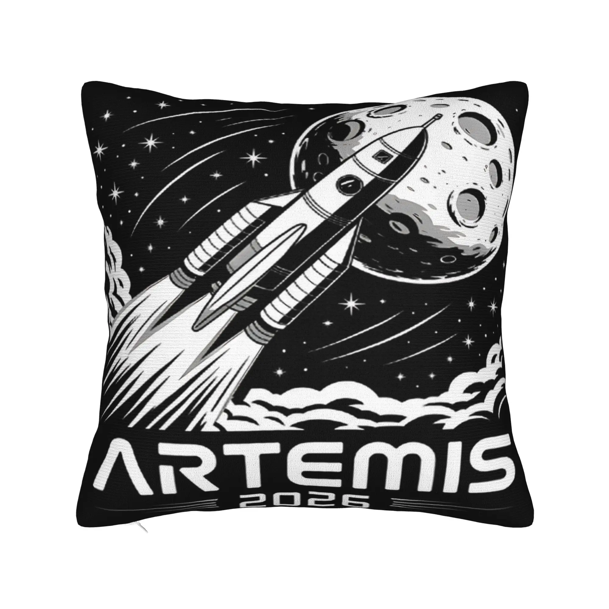 Artemis Launch to The Moon Pillowcases  Cute Funny Pillow Case For Sofa Bedroom Home Decor Comfy Pillow Cover