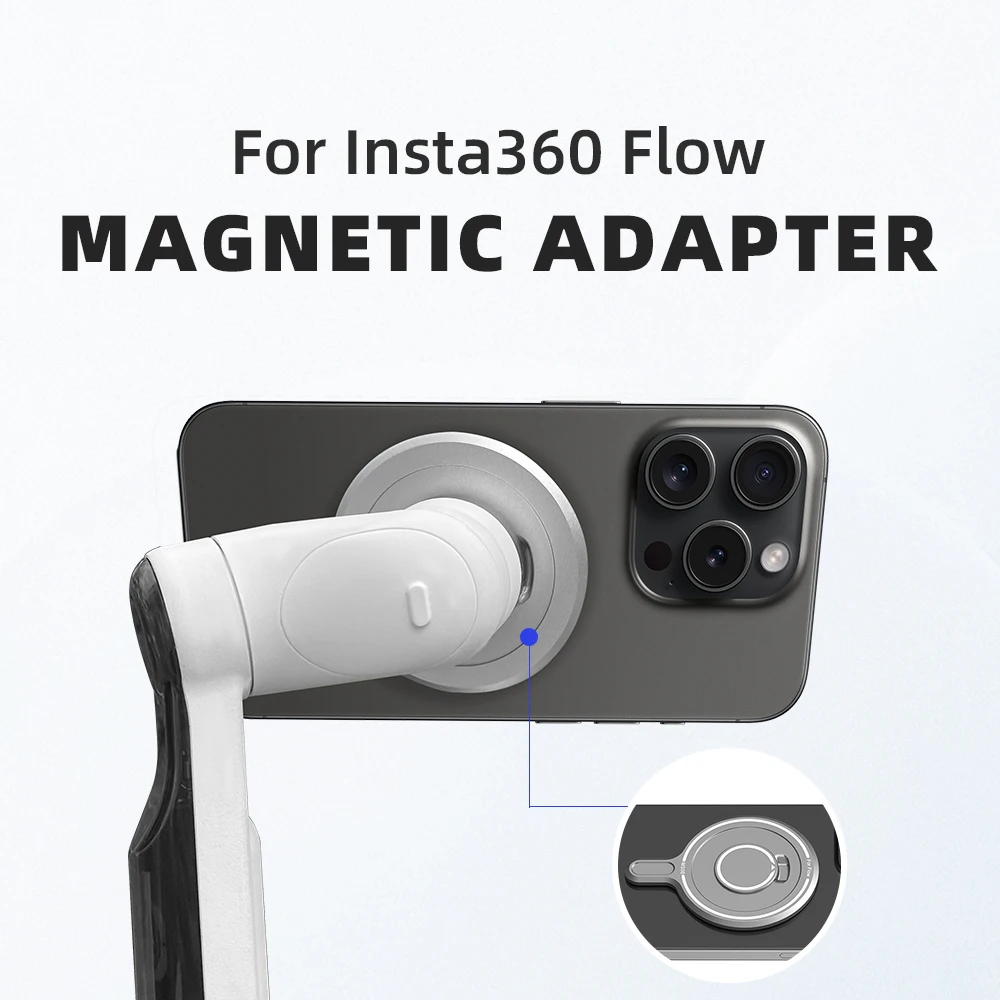 

Magnetic Adapter For Insta360 Flow Mobile Phone Holder Handheld Stabilizer Quick Release Gimbal Action Camera Accessories